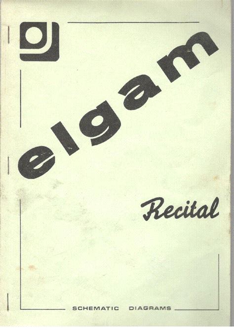 Elgam Recital Organ Sch Service Manual Download Schematics Eeprom