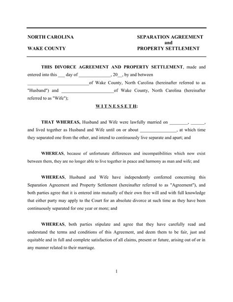 Free Printable Marital Settlement Agreement Templates Word Pdf