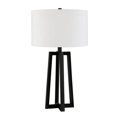 Meyer Cross Helena 24 In Blackened Bronze Table Lamp With Fabric Shade