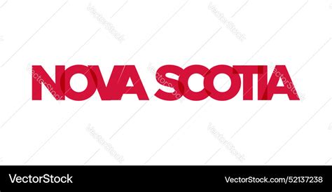 Nova Scotia In The Canada Emblem The Design Vector Image