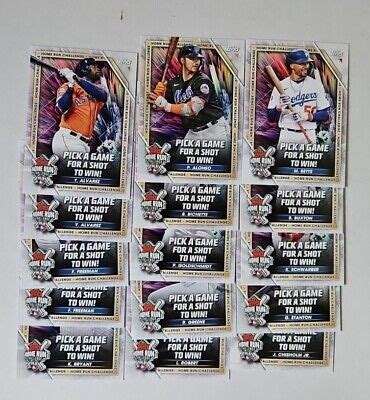 Topps Home Run Challenge Lot Cards Used Roberts Betts Freeman