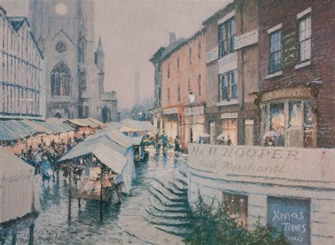 Bob Richardson Artist Signed Artist Proof Colour Print Stockport Market