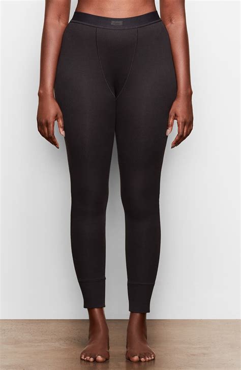 Skims Cotton Rib Thermal Leggings Regular And Plus Size Nordstrom