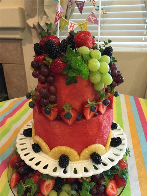 44 Best Cakes Made With Fruit Images In 2019 Watermelon Cake Fruit