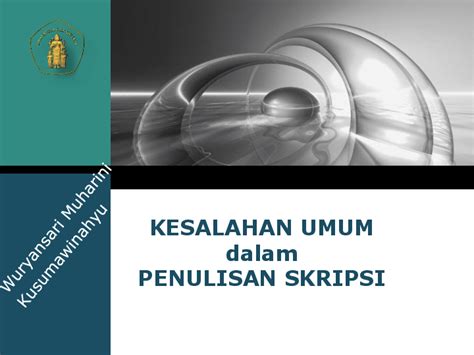 Pdf Kesalahan Umum Dalam Penulisan Skripsi Alfian Anhar