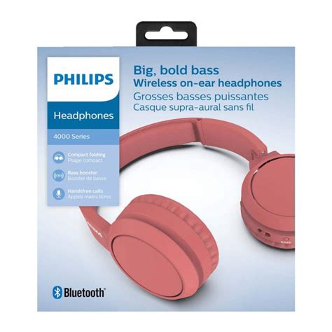 Ripley Audifono Philips Over Ear Bluetooth Tah4205 Rojo