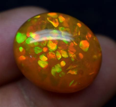 AAA 11 Carat Honeycomb Fire Beautiful Pure Natural Ethiopian Opal Oval