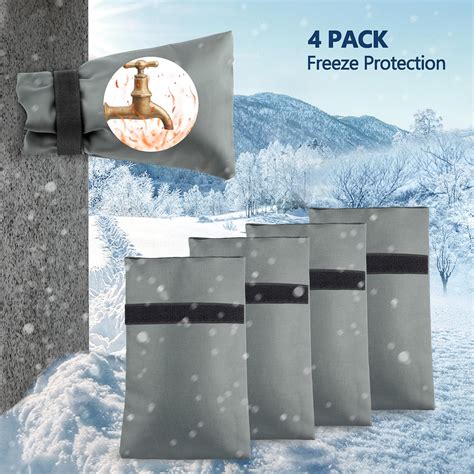 WeGuard Outdoor Faucet Covers, Outside Pipe Cover Protector Socks for Winter Water Spigot ...