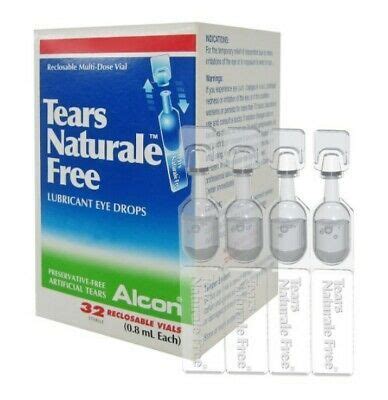 ALCON TEARS NATURALE FREE 32 Vial 0 8ml LUBRICANT EYE TEAR DROPS X 10