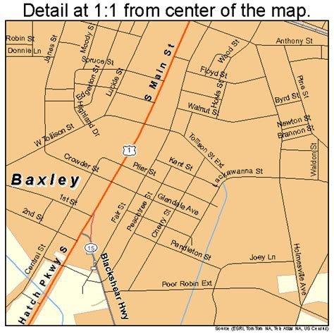 Baxley Georgia Street Map 1306016