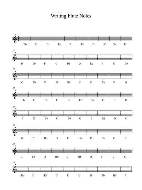 Flute Write The Note | PDF