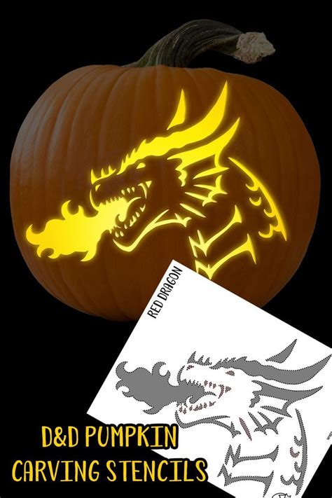 Dnd Pumpkin Carving Stencils Printable Pdf Halloween Pumpkin Carving