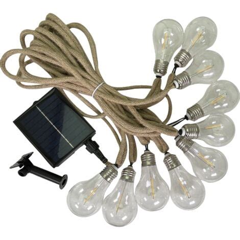 Toas Guirlande Corde Solaire Led Blanche Modes D Clairage L M