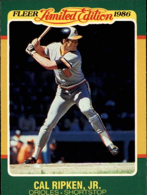 1986 Fleer Limited Edition 36 Cal Ripken NM MT EBay