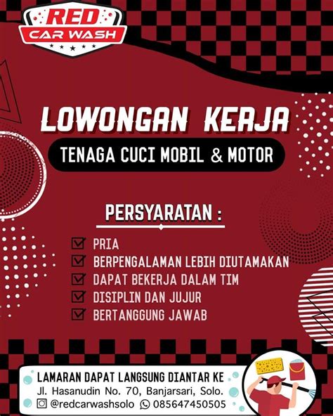 Lowongan Kerja Red Car Wash Di Solo INFO LOKER SOLO