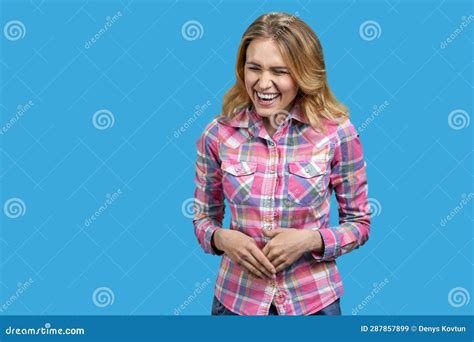 Jeune Femme Blonde Se Moque Fort Image stock Image du hispanique modèle 287857899