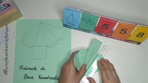 Planificação Piramide De Base Quadrada - Pirâmide De Base Quadrada Para Montar - RETOEDU