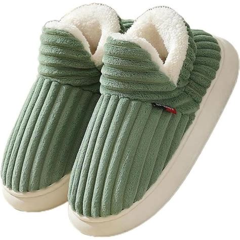 Chaussons Femme Hiver Cloud Vert Doublure En Polaire Semelles