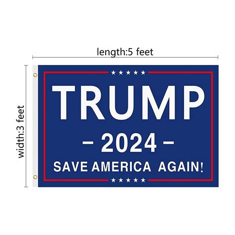 Trump 2024 Flag 3x5 Outdoor Indoor - Take America Again Flag | eBay