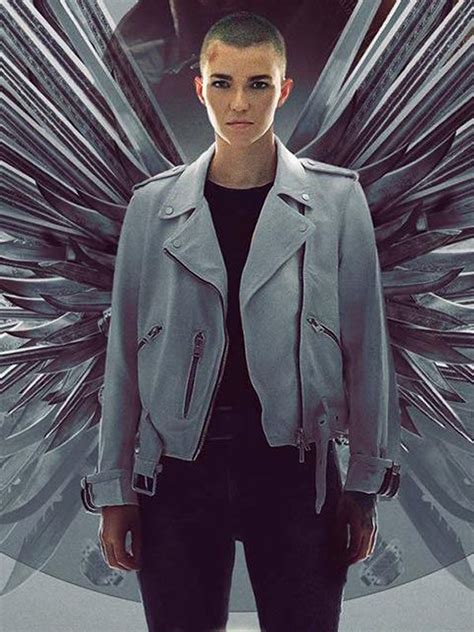 Vanquish Ruby Rose White Biker Leather Jacket Just American Jackets