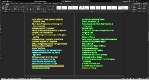 Here is my list of all things I keep track of. Some I have already done ...