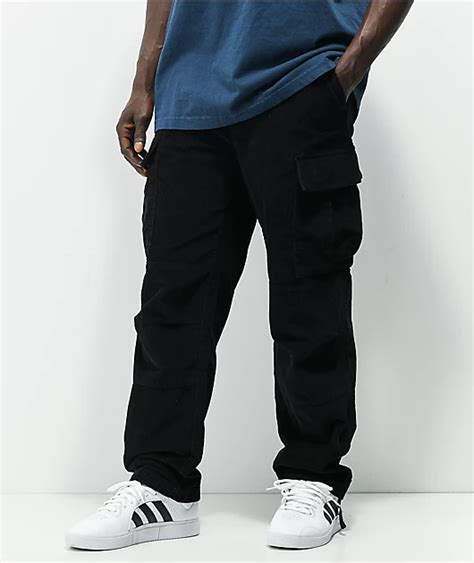 Empyre Black Corduroy Cargo Skate Pants