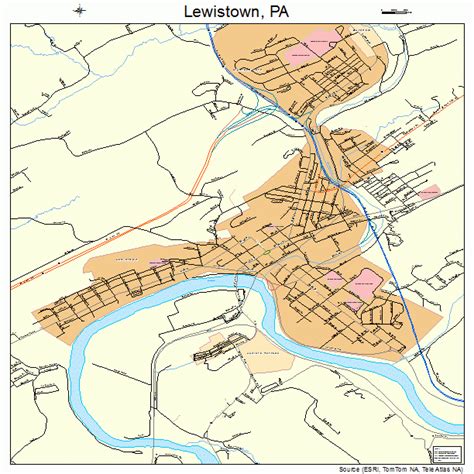 Lewistown Pennsylvania Street Map 4243000