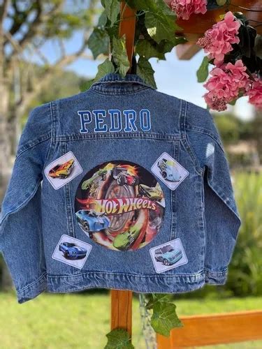 Jaqueta Jeans Infantil Menino Personalizada Hot Wheels Frete grátis