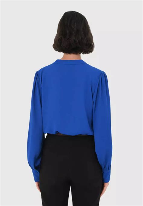 Buy Forcast Forcast Amalfi Gathered Neck Blouse Online Zalora