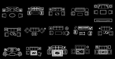 Salas En Autocad Bloques De Muebles Sillones Y Sofas