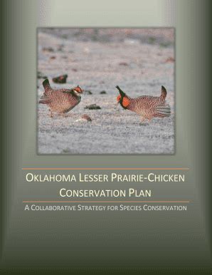 Fillable Online Oklahoma Lesser Prairie Chicken Conservation Plan ...