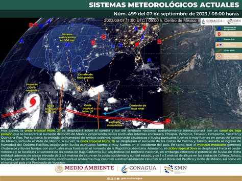 SMN prevé intensas lluvias en Oaxaca Chiapas Veracruz Tabasco