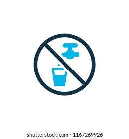 Non Potable Water Icon Colored Symbol Stock Vector (Royalty Free ...