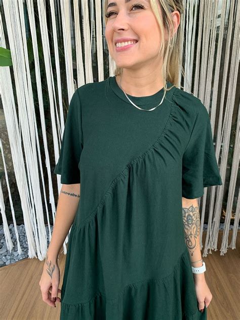 VESTIDO T SHIRT RECORTES FARM Vestidos Marikitta Roupas