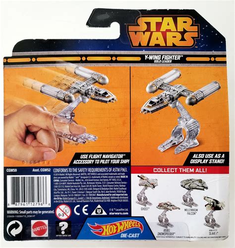 Star Wars Hot Wheels Mattel Y Wing Starfighter Gold Leader Brand New Sin City