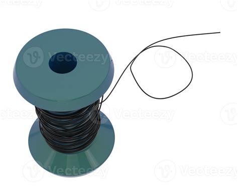 Spool Of Thread Isolated On Background 3d Rendering Illustration