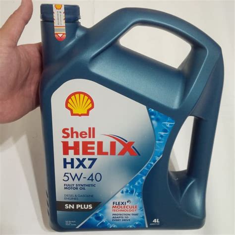 Jual Oli Mesin Shell Helix HX7 HX 7 SAE 5W 40 Galon 4 Lt Original