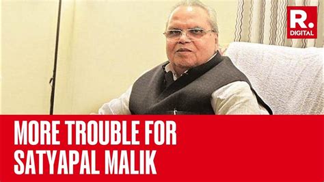 Jammu And Kashmir Ex Governor Satya Pal Maliks Residence Raided By Cbi