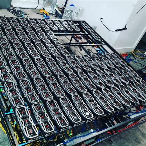 RGB LIT Bitcoin Mining Rig With 78 GeForce RTX 3080 Graphics Cards