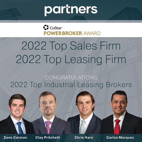 Partners Once Again Named 2022 Top Sales And Top Leasing Firm By Costar