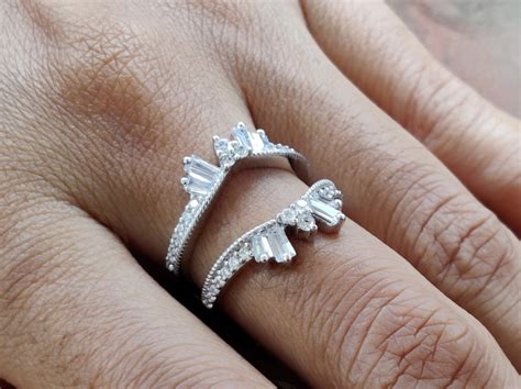Ring Enhancer Ring Enhancers And Wraps 14k Gold Moissanite Etsy