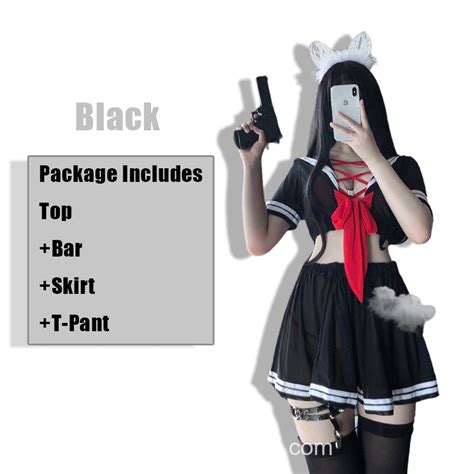 Anime School Girl Student Uniform Cosplay Lingerie