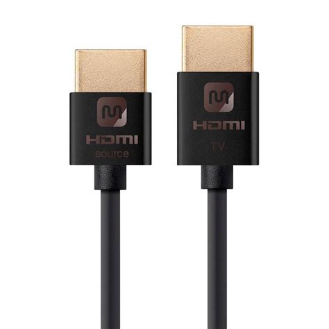 Ultra Slim 18Gbps Active High Speed HDMI Cable Black Monoprice