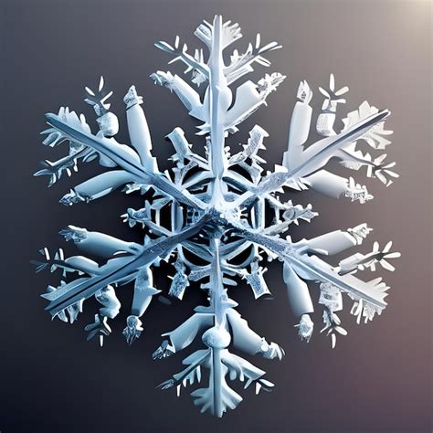 Premium AI Image | A Realistic Illustration Of A Snowflake With Details And Reflections 5