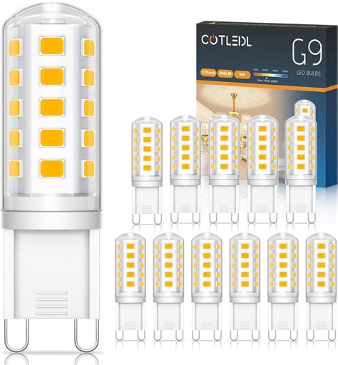 COTLEDL G9 LED Bulbs Warm White 3000K 5W 500LM Equivalent 50W Halogen