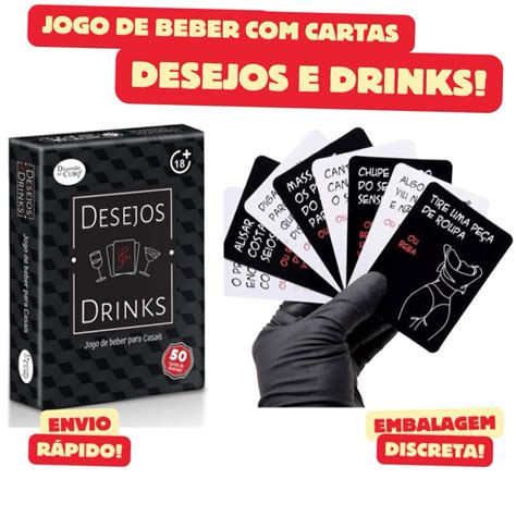 Jogo De Cartas Desejos E Drinks Faz Ou Bebe Desafio Esquenta Para Casal