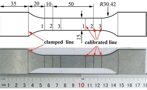 Sample Geometry For Tensile Testing Dimensions Are Given In Mm Download Scientific Diagram