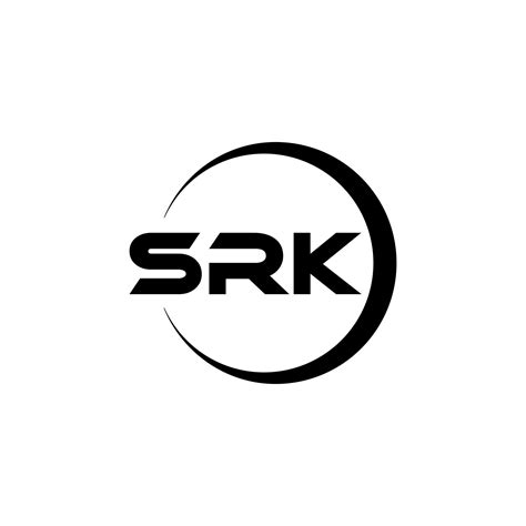 Srk Letter Logo Design With White Background In Illustrator Vector