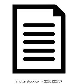 Document Icon White Background Stock Vector (Royalty Free) 2220122739 ...