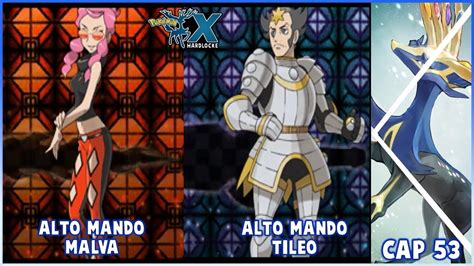 Pokemon X Hardlocke Cap Alto Mando Parte Batalla Vs Malva Y Tileo